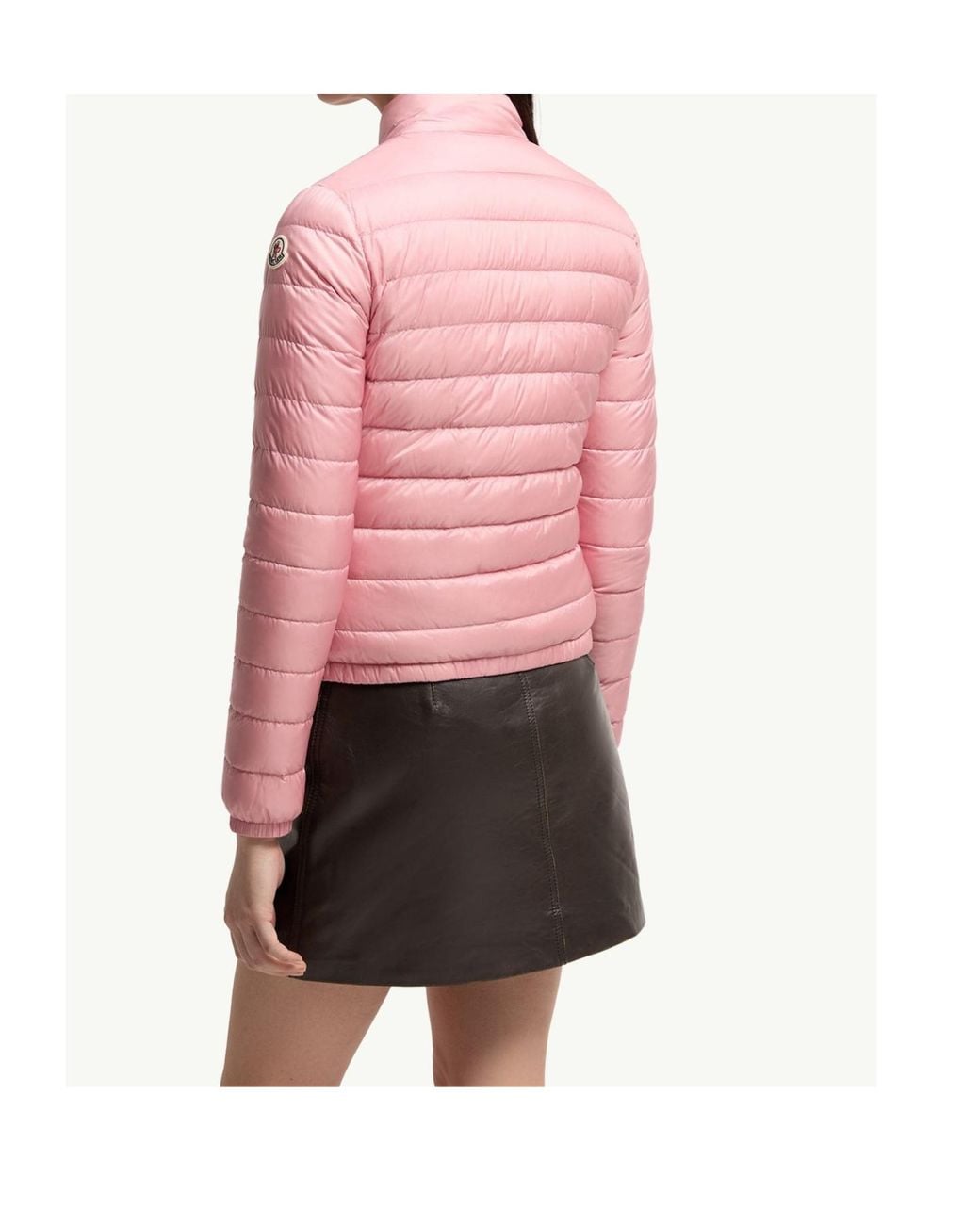 Moncler Pink Lans Packable Short Down Jacket
