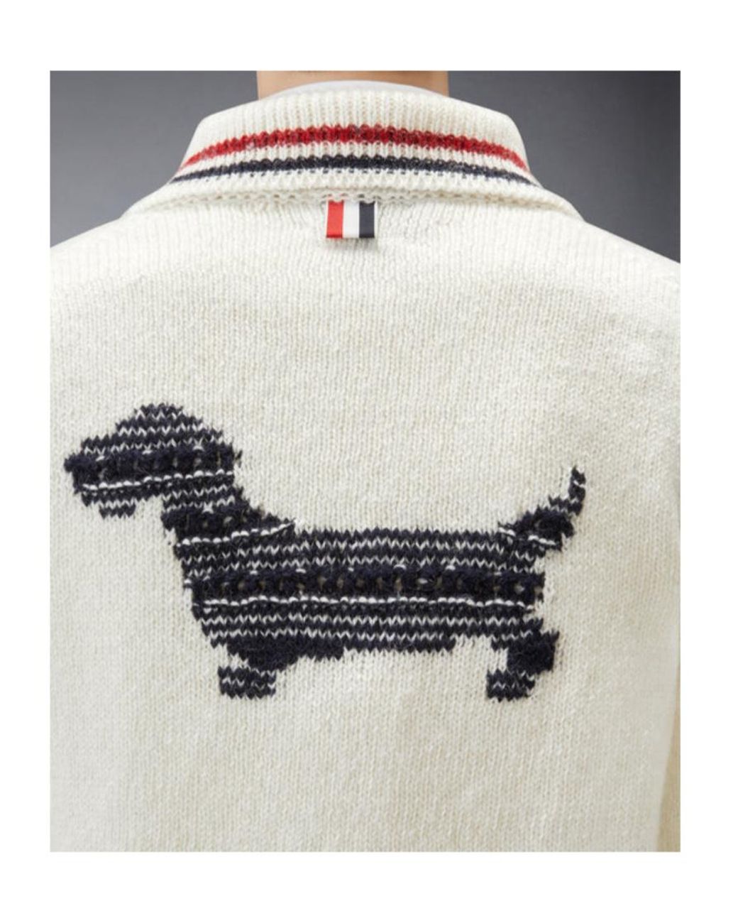 Thom Browne Natural Long-Sleeved Button-Up Cardigan