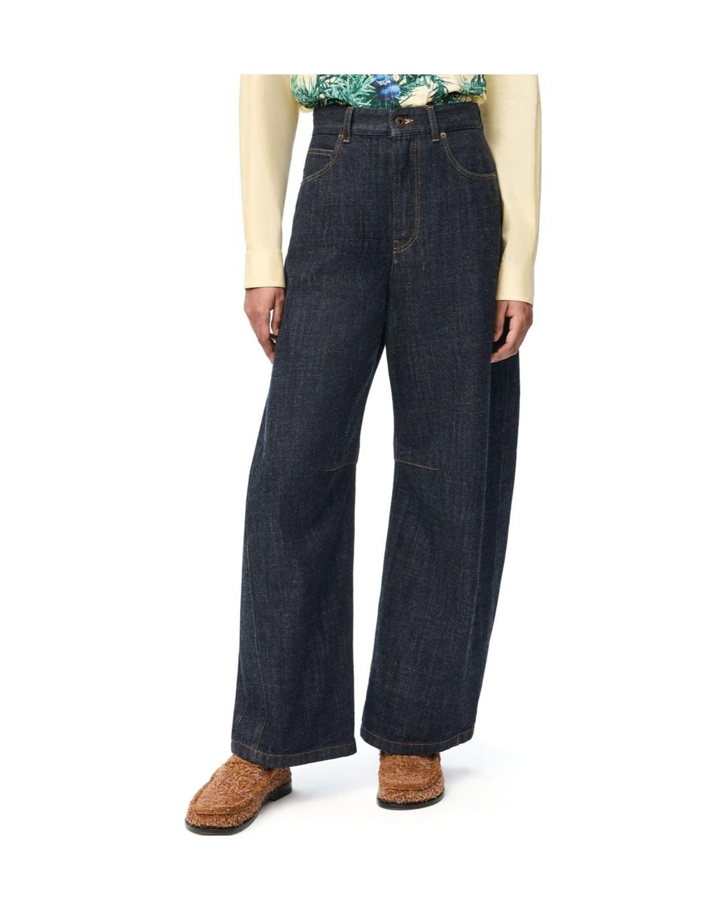 Loewe Blue Anagram Barrel Jeans