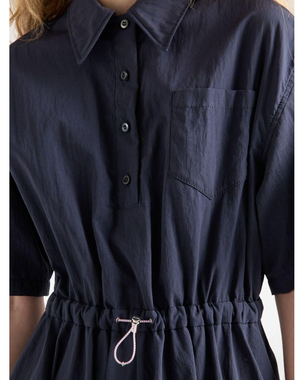 Prada Blue Short Sleeves Dress