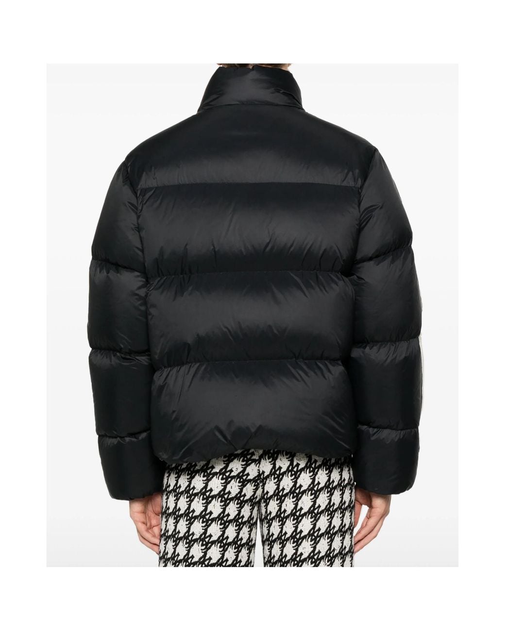 Amiri Black Bones Logo Patch Padded Jacket for men