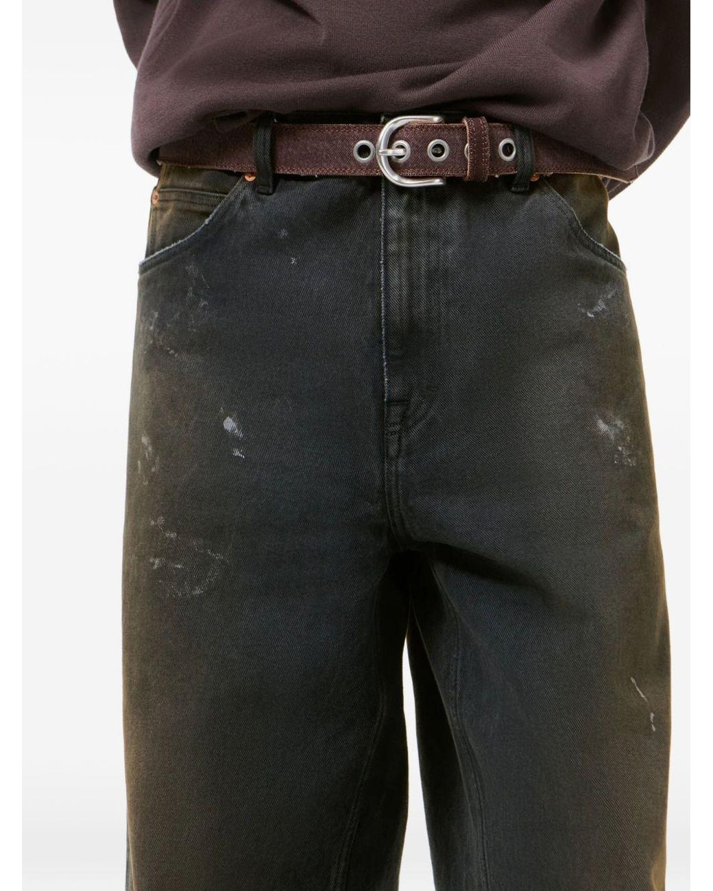 Our Legacy Gray Vast Cut Distressed Jeans for men