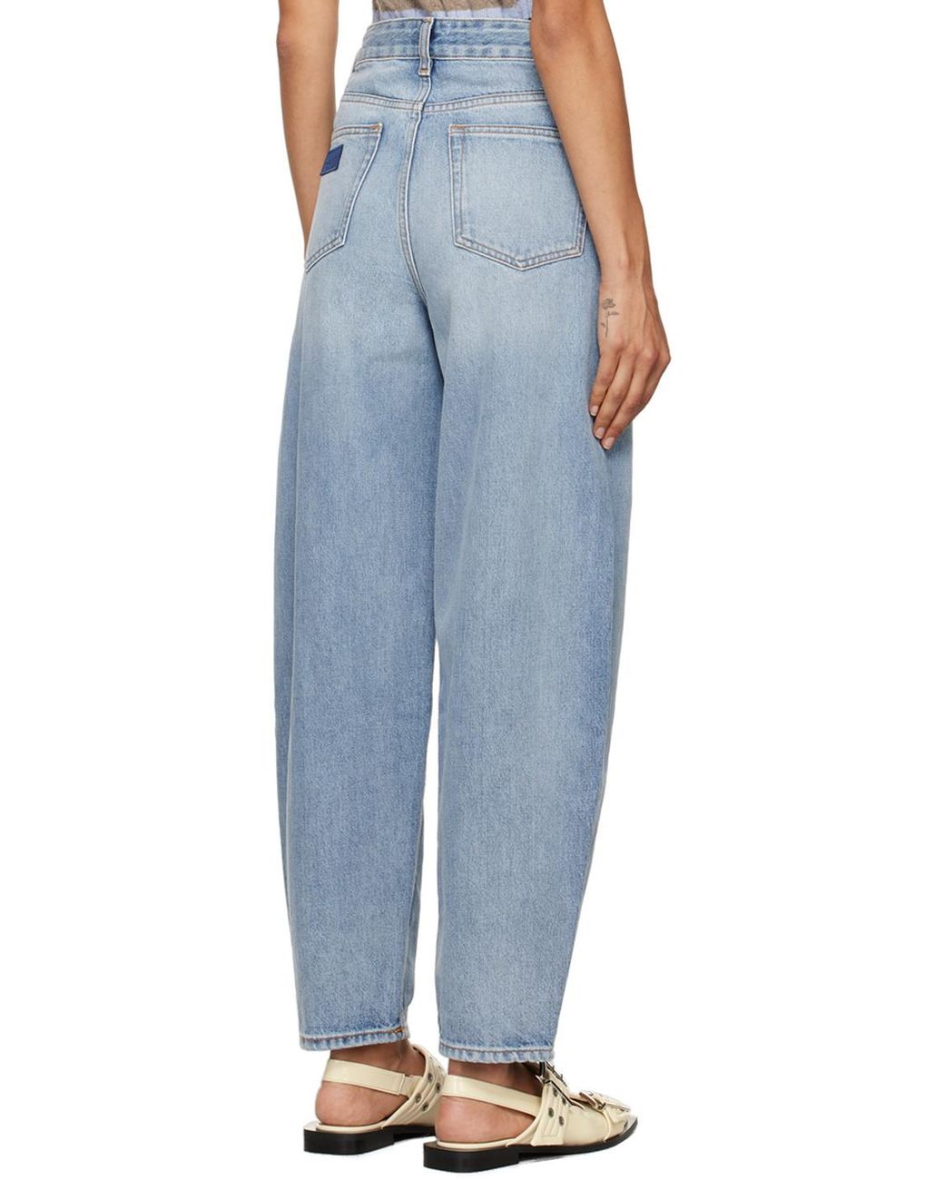 Ganni Blue Wide Leg Jeans