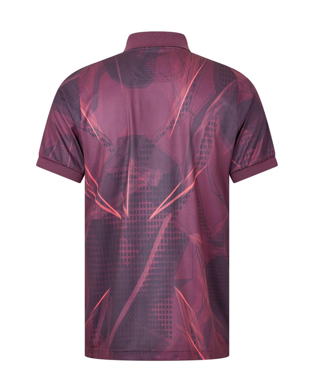 Boss Purple Allover Geometric Print Shortsleeve Polo Shir for men