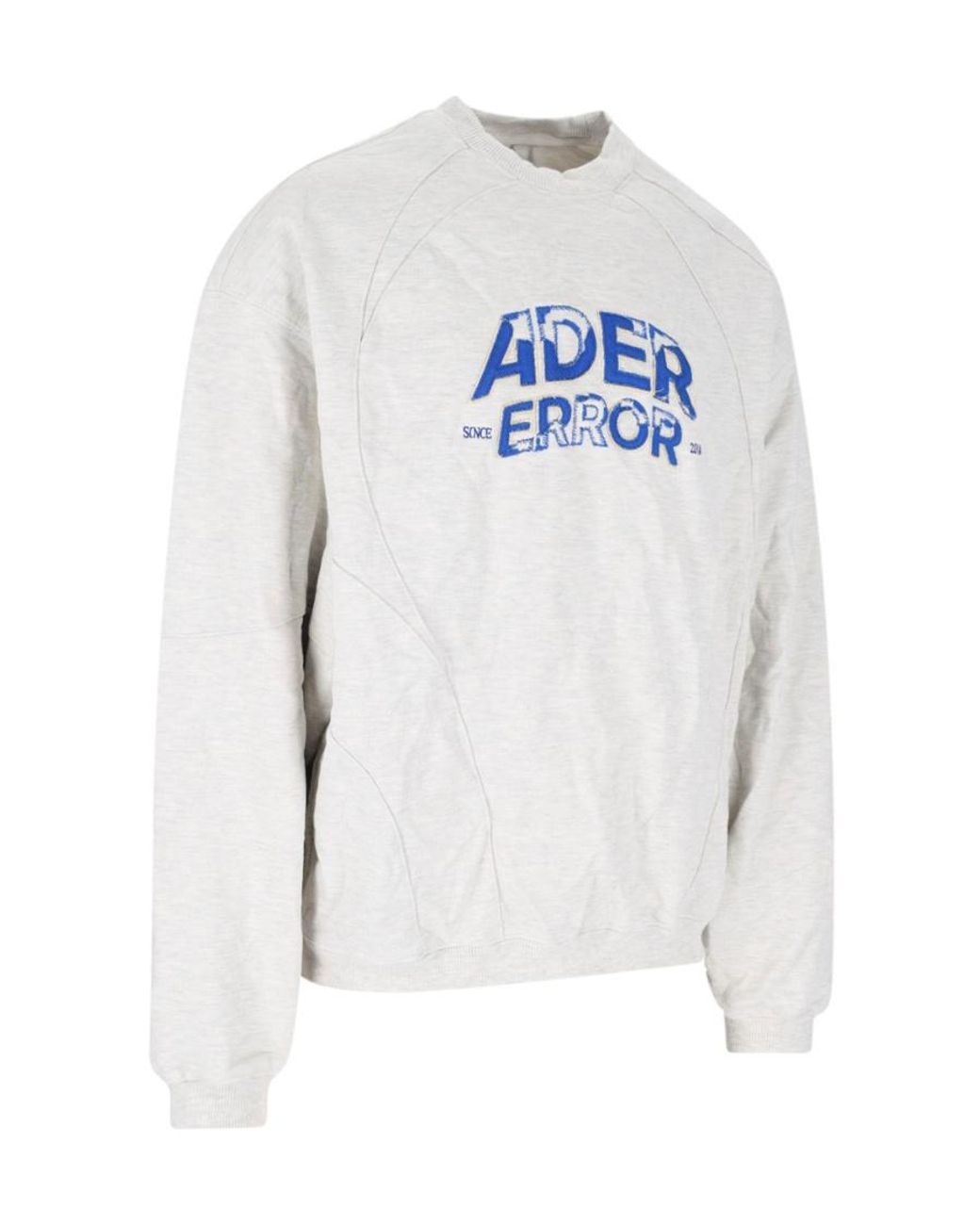 Adererror Gray Logo Round-Necked Sweater for men
