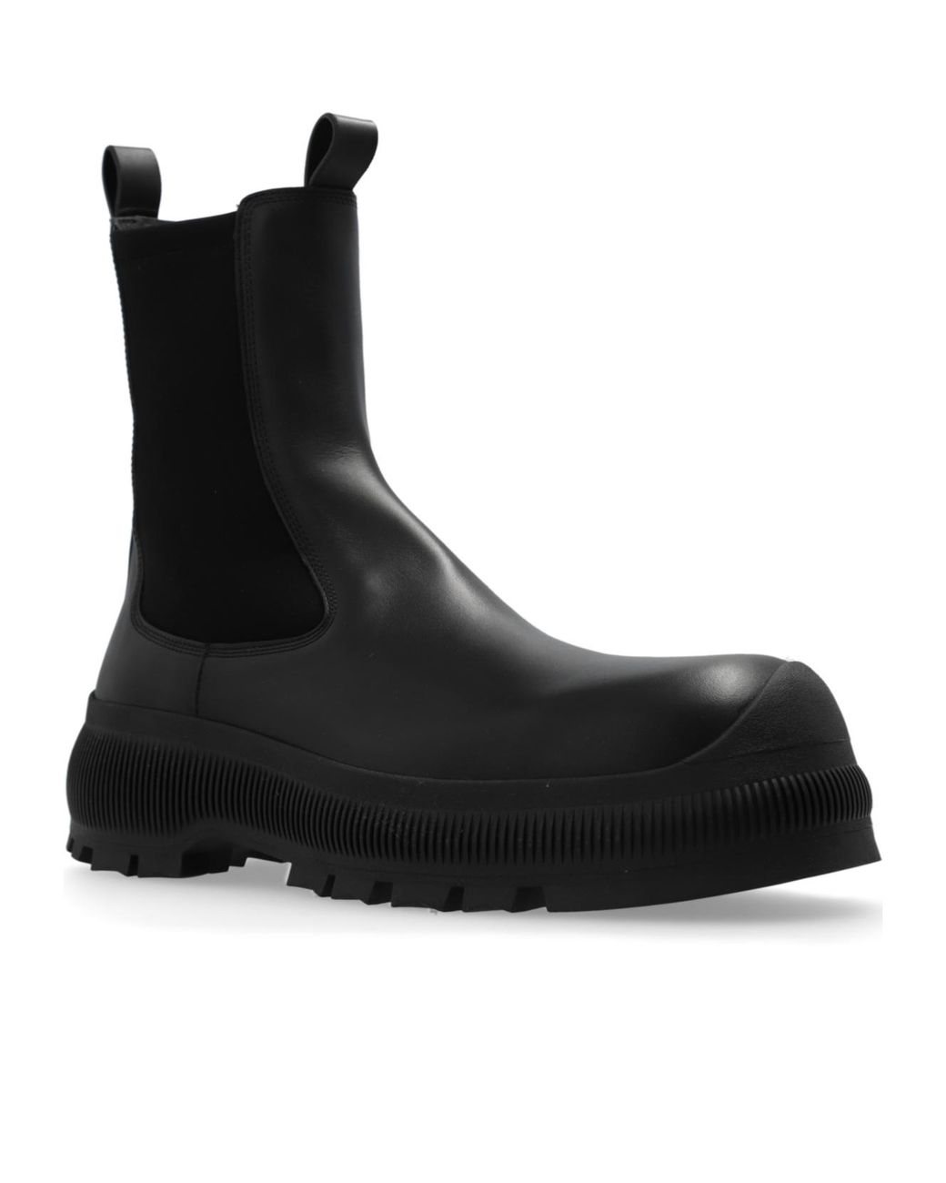 Jil Sander Black Round-Toe Chelsea Boots for men