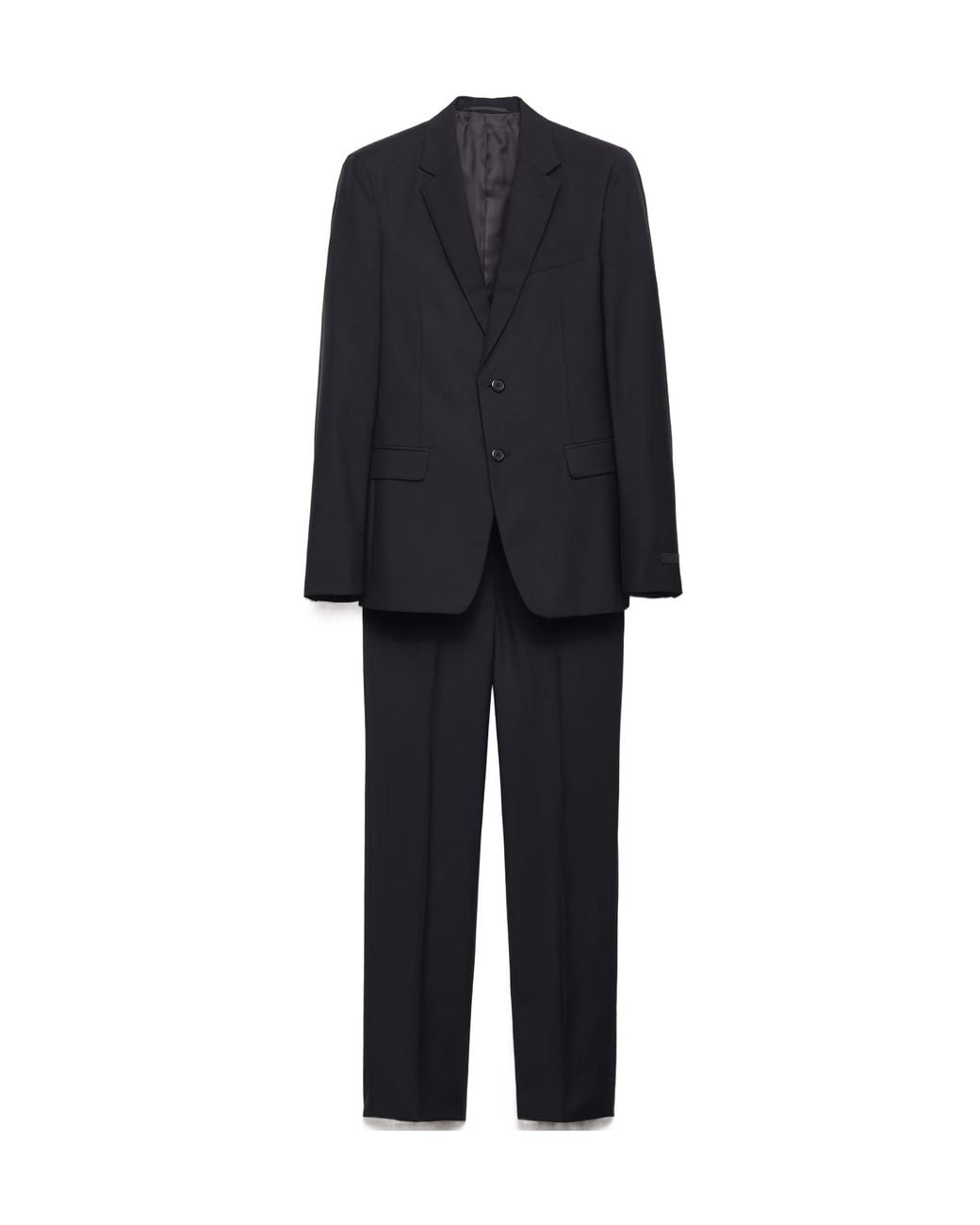 Prada Black Single Breasted Wool And Mohair Suit for men