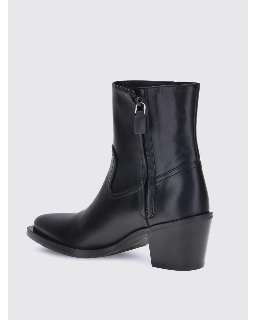 Stuart Weitzman Black Mid-Heel Ankle Boots