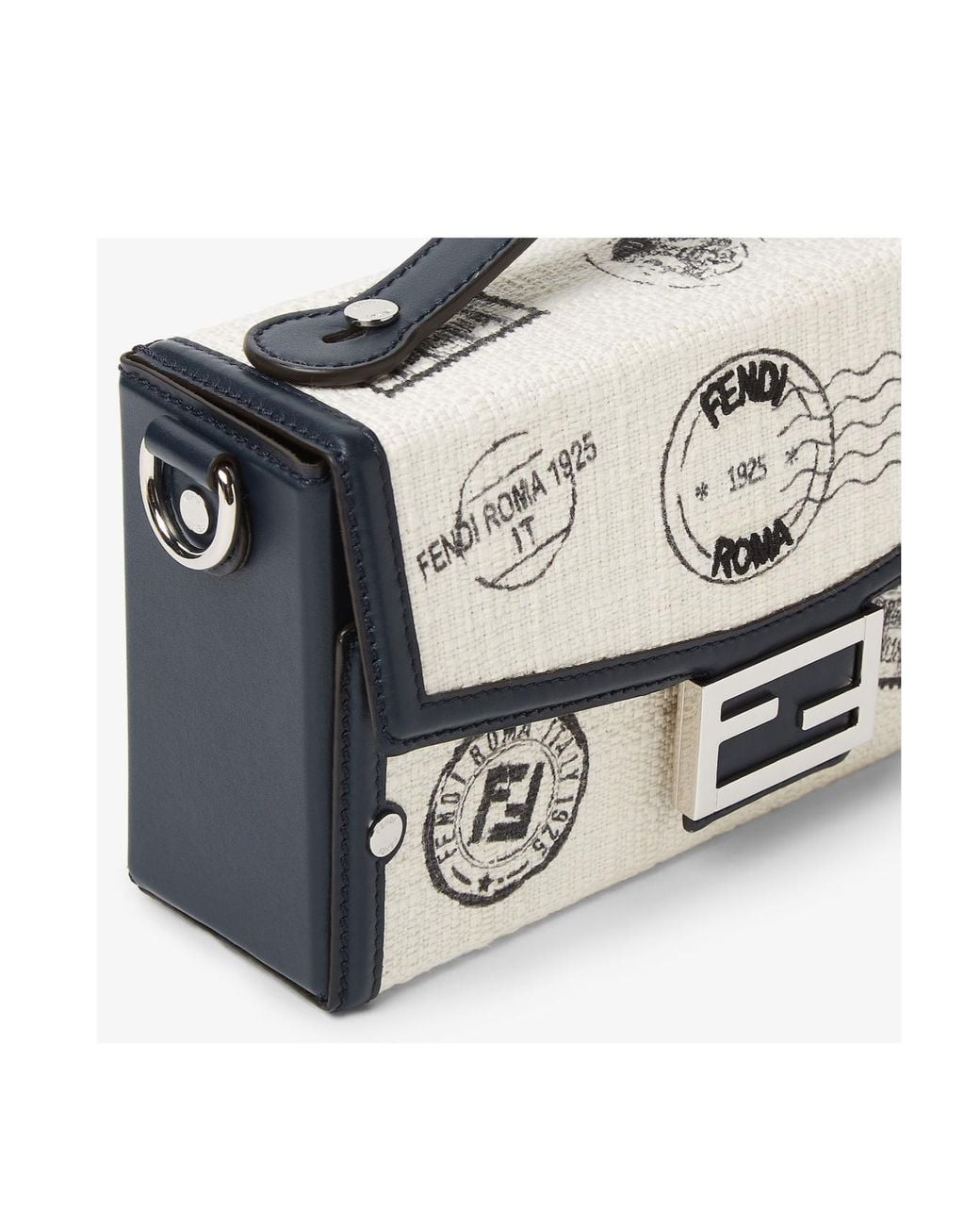 Fendi Metallic Soft Trunk Baguette Tote Bag for men