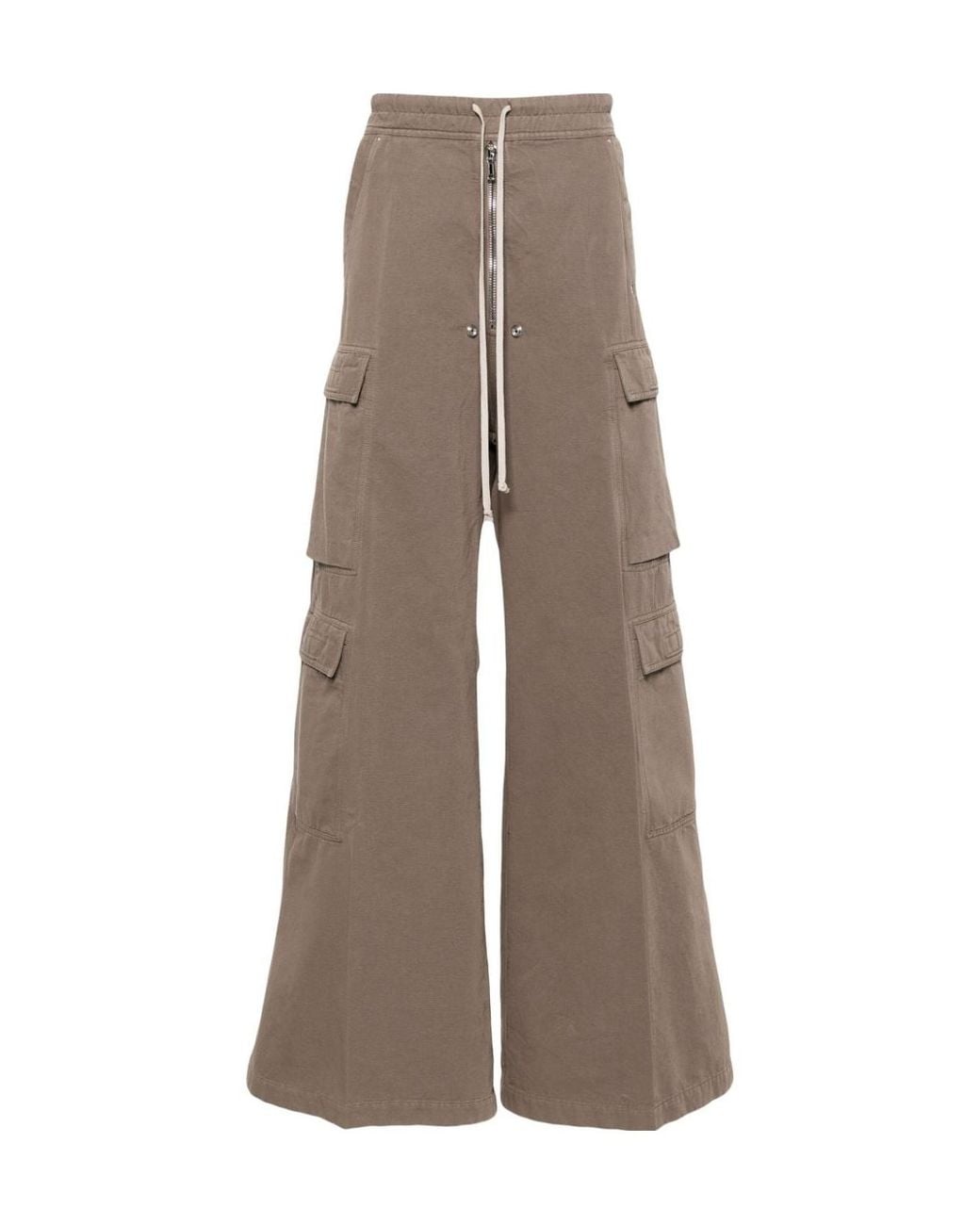 Rick Owens Brown Jumbo Belas Drawstring Cargo Trousers for men