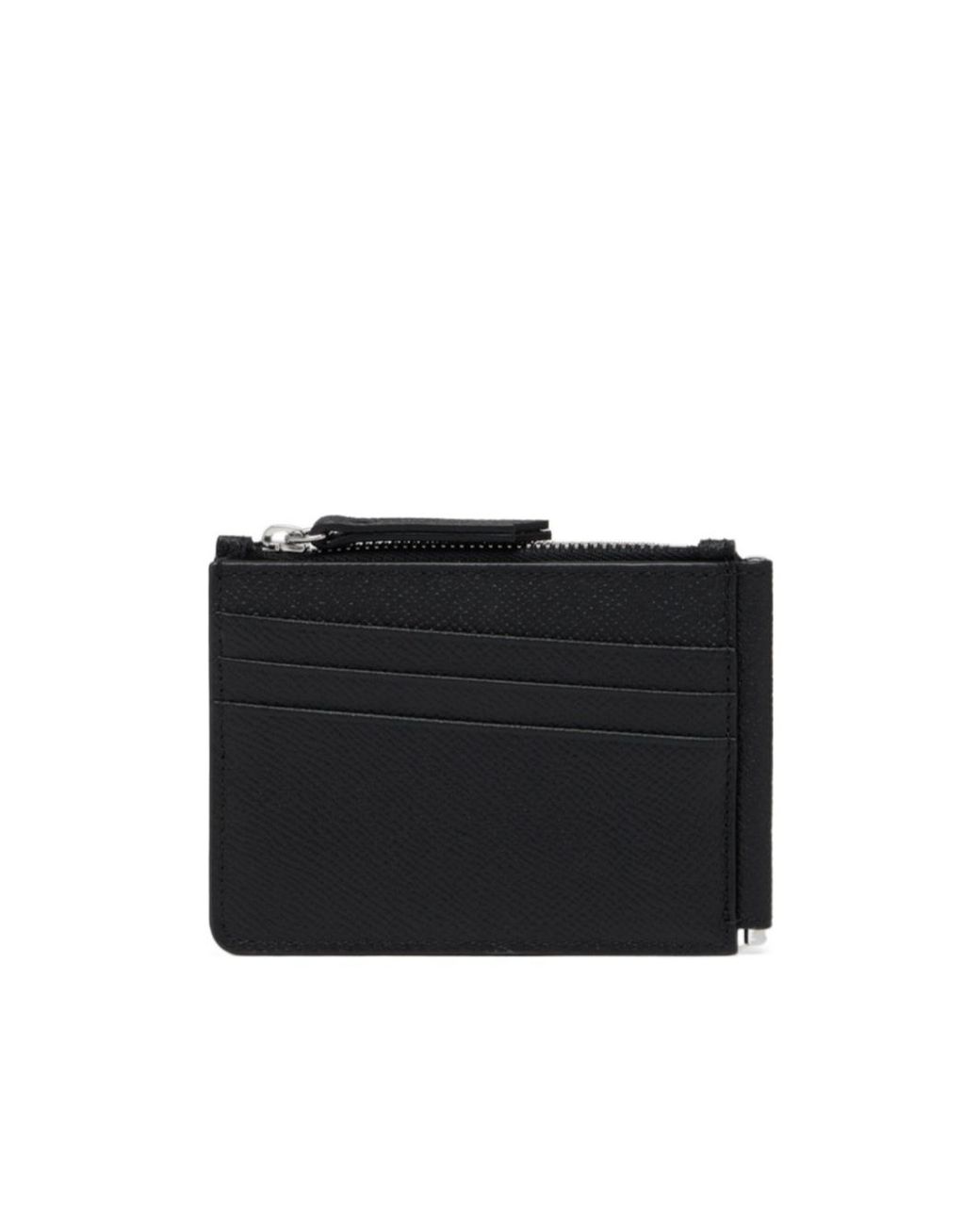 Maison Margiela Black Four-Stitch Money-Clip Wallet