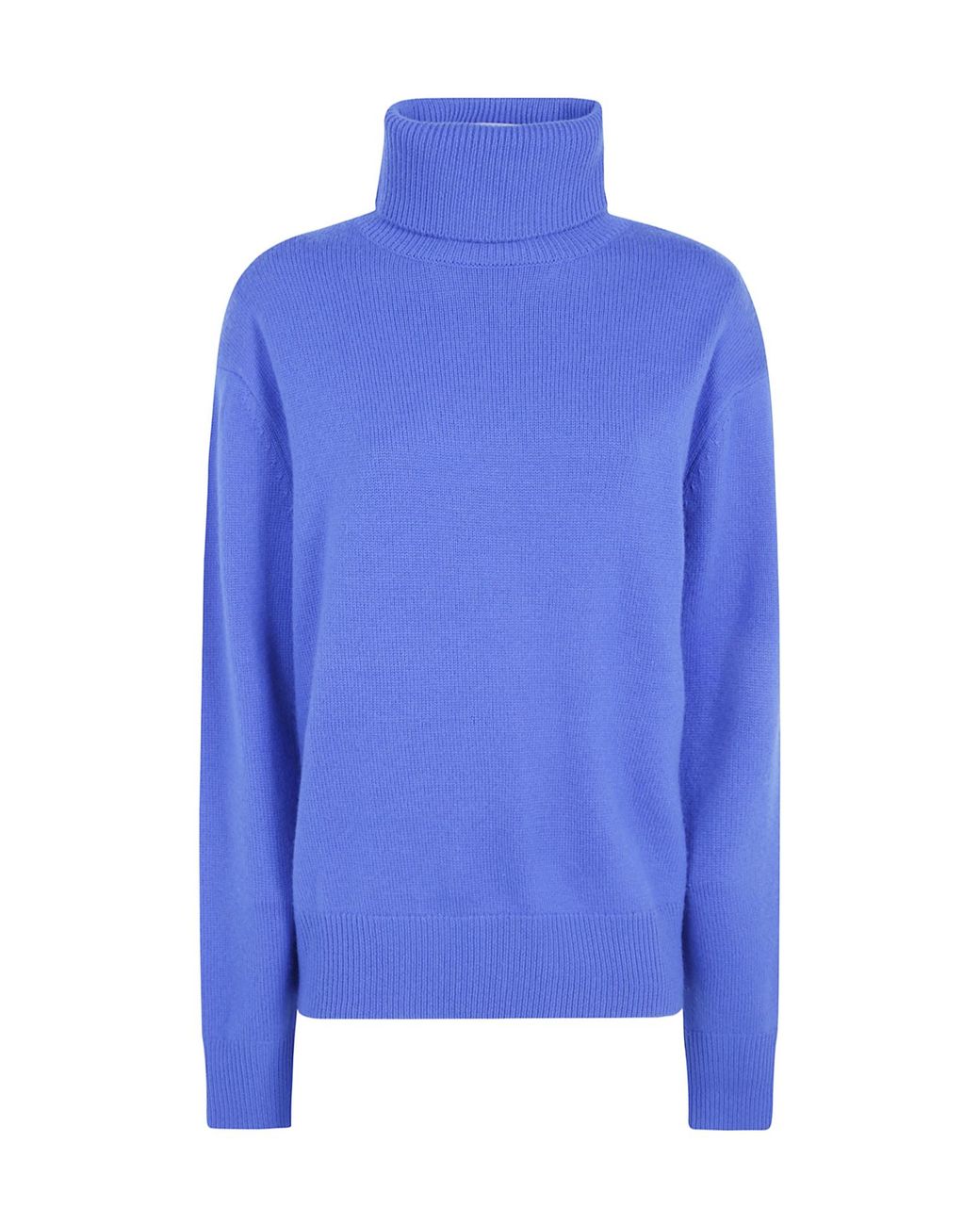 Frankie Shop Blue Gala Padded Knit Turtleneck Jumper