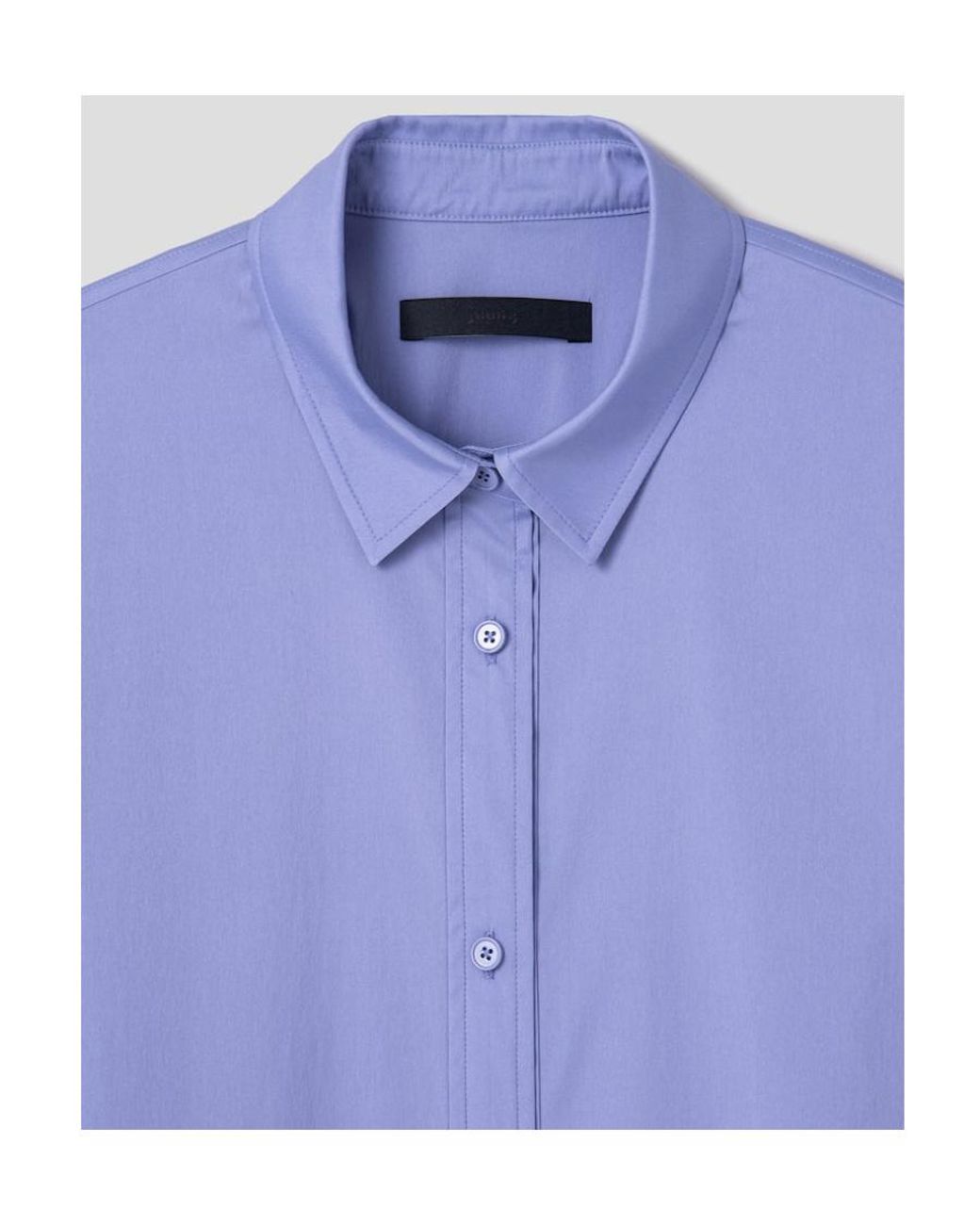 Juun.J Blue Lapel Long-Sleeved Shirt