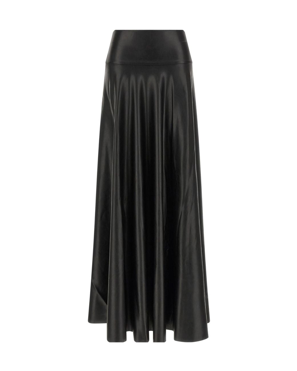 Norma Kamali Black Flared Maxi Skirt