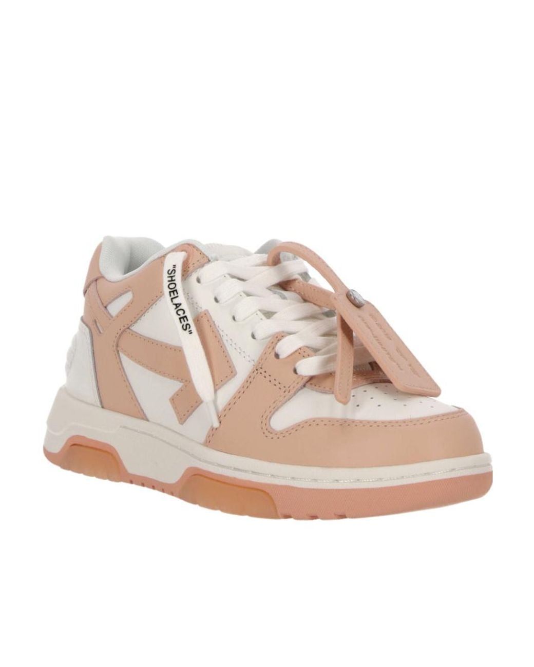 Off-White c/o Virgil Abloh White Round Toe Low-Top Sneakers