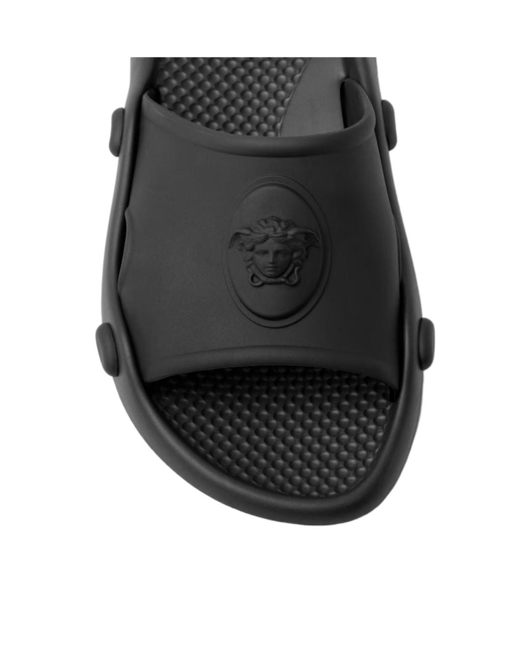 Versace Brown Nettuno Rubber Slides