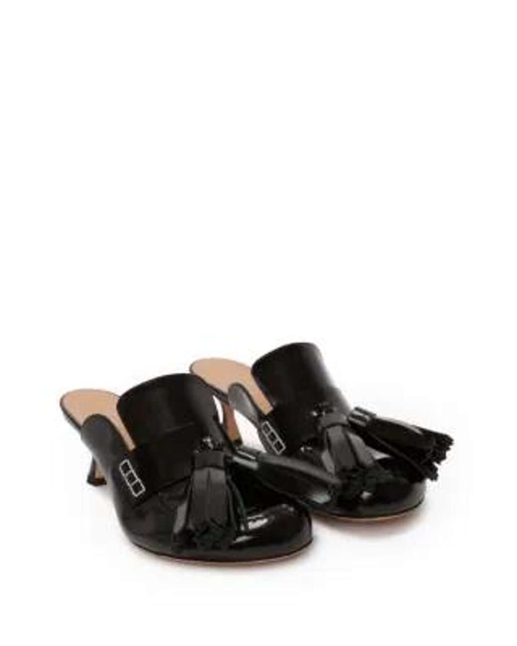 J.W. Anderson Black Tassel-Detail Leather Mules