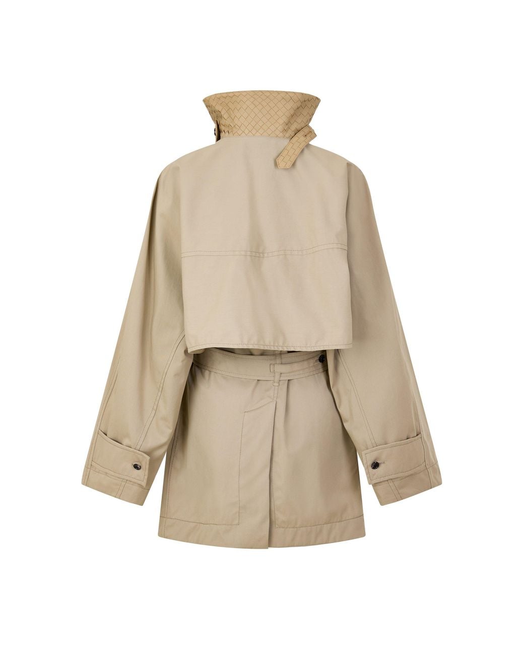 Bottega Veneta Natural Belted Short Trench Coat