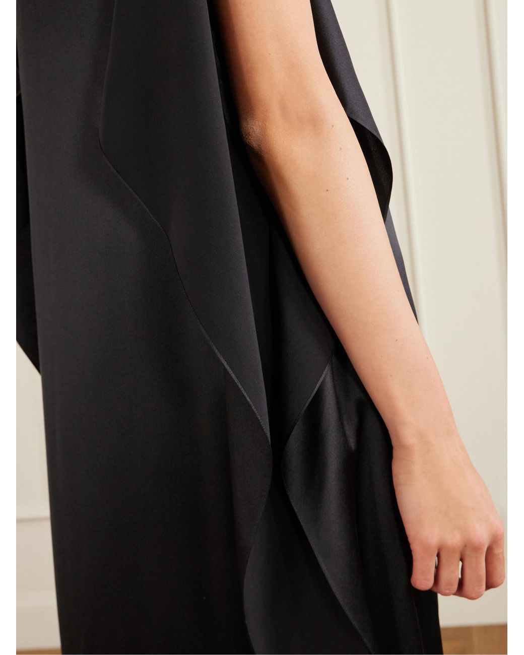 The Row Black Kilo Draped Dress