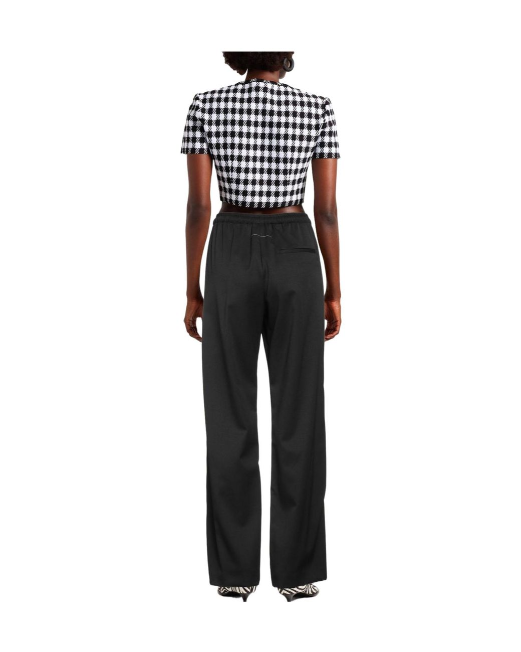 MM6 by Maison Margiela Black Straight-Fit Comfy Casual Pants