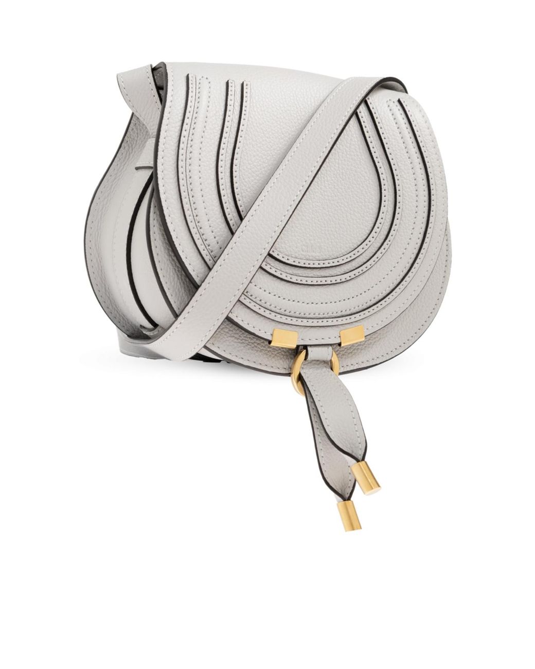Chloé Gray Chloé Marcie Foldover Small Saddle Bag