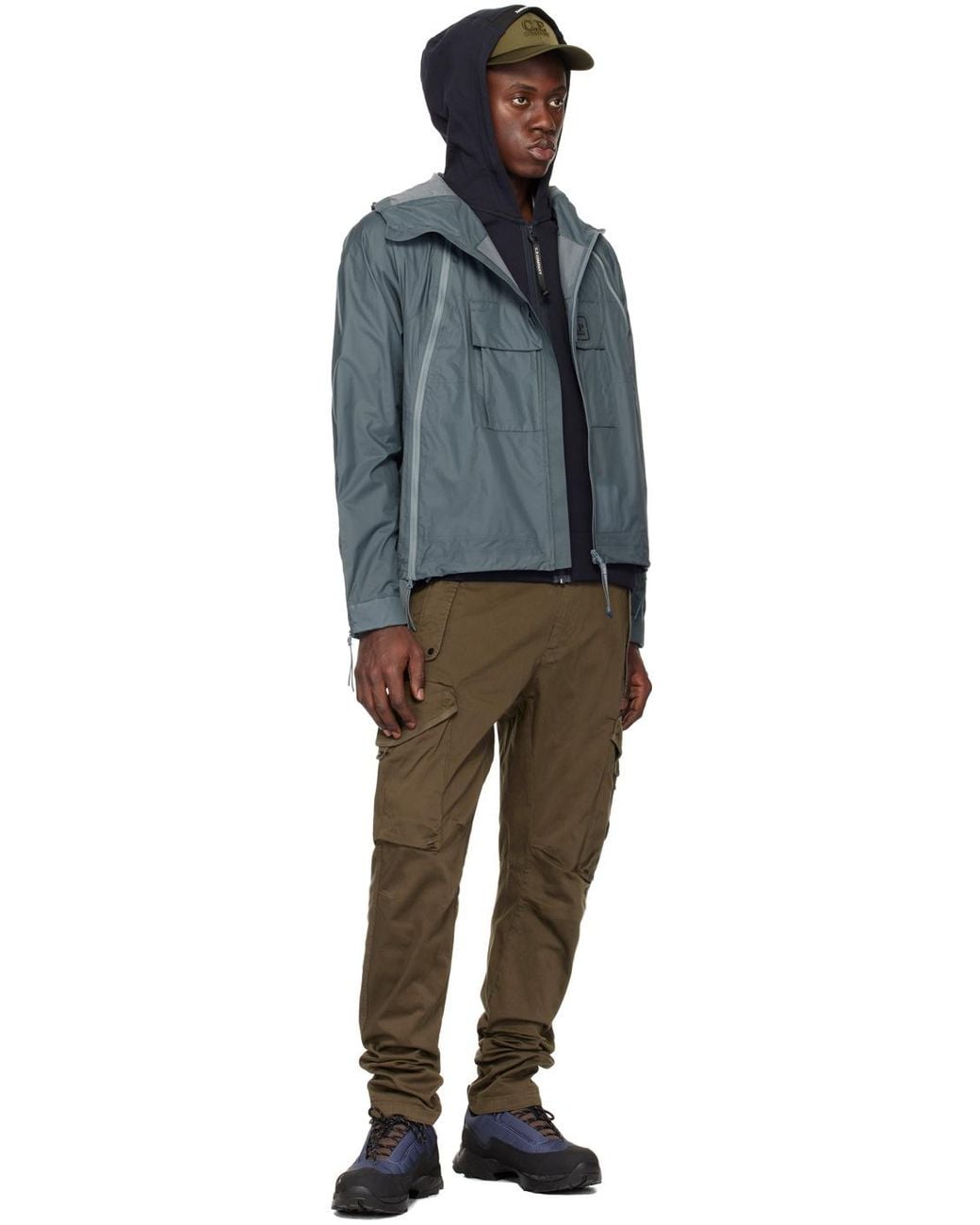 C P Company Blue 'pertex' Nylon Jacket for men