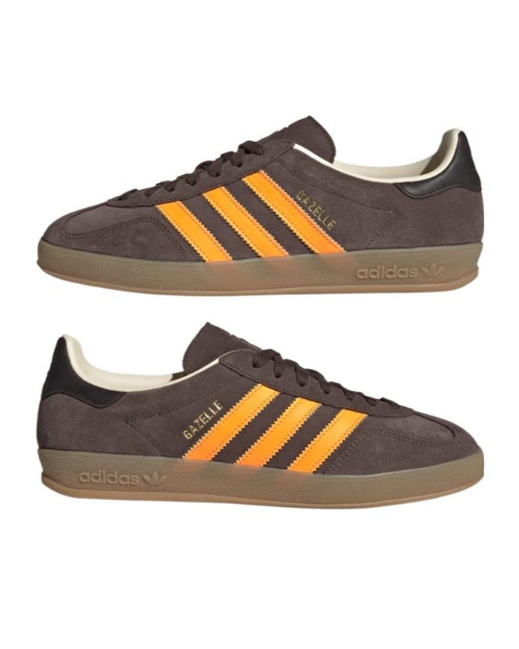 Adidas Brown Originals Gazelle Low-Top Sneakers for men