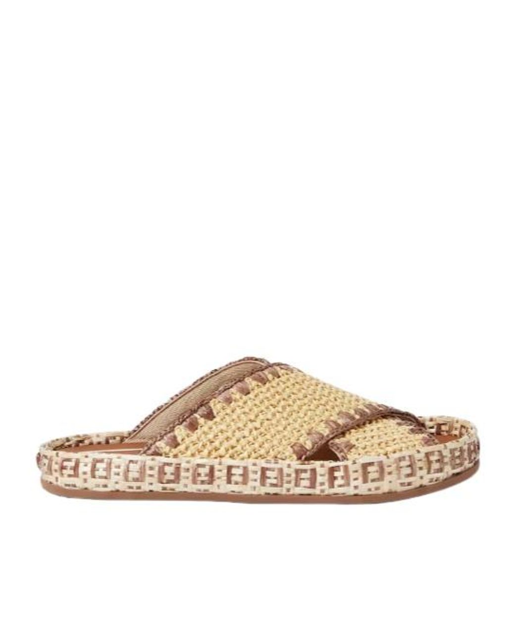 Fendi Multicolor Cross-Strap Sandals for men