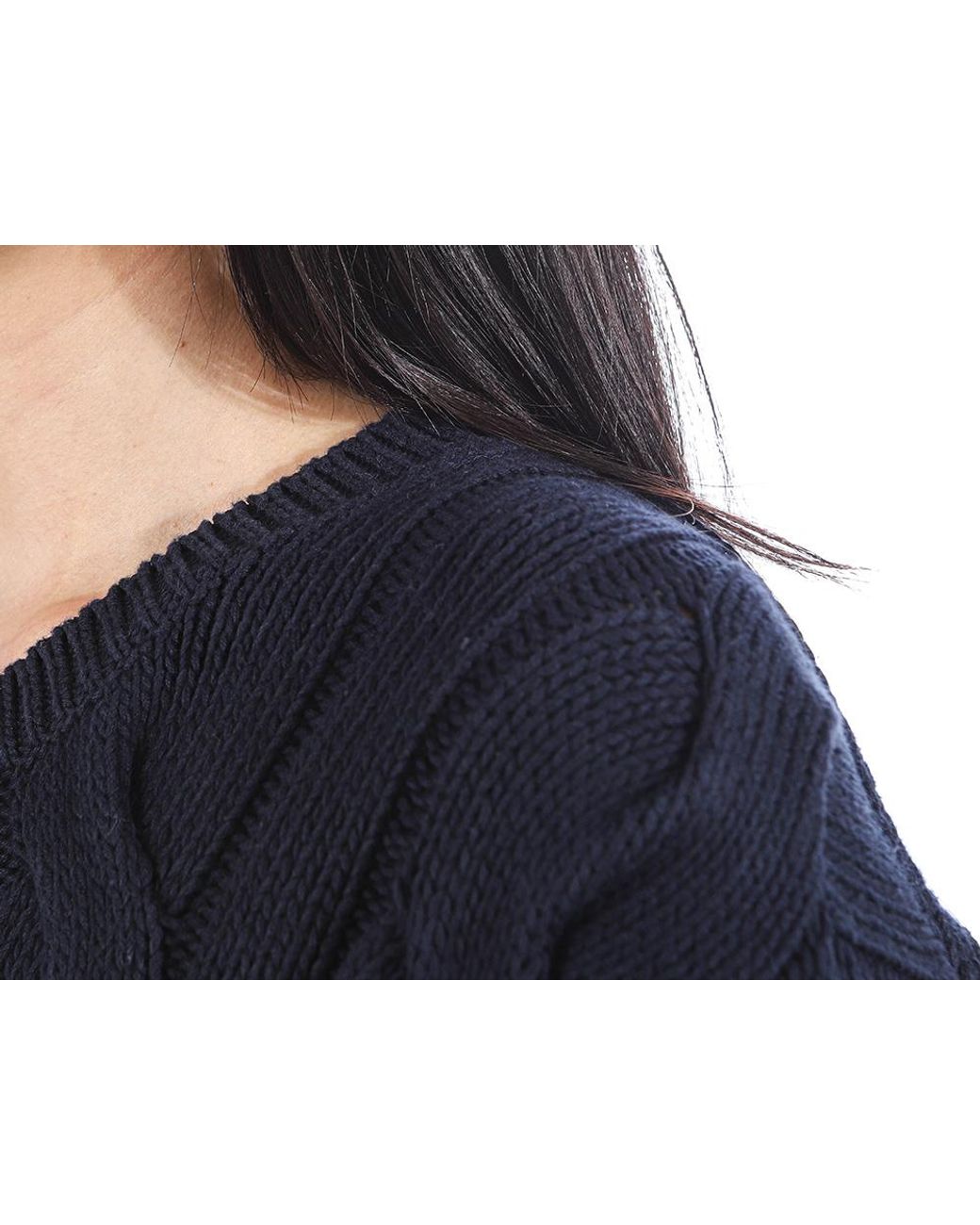 Polo Ralph Lauren Blue Cable-Knit Button-Up Cardigan