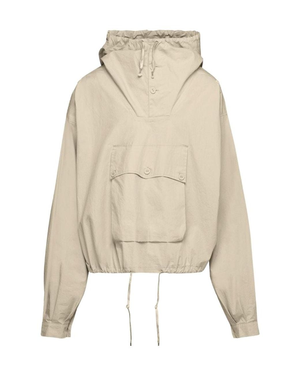 Maison Margiela Natural Drawstring Hooded Performance Jacket for men