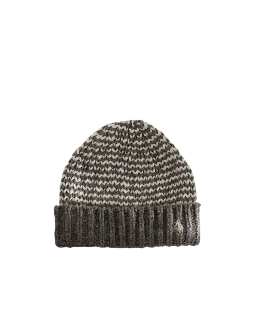 Polo Ralph Lauren Gray Mariner Stripe Beanie for men