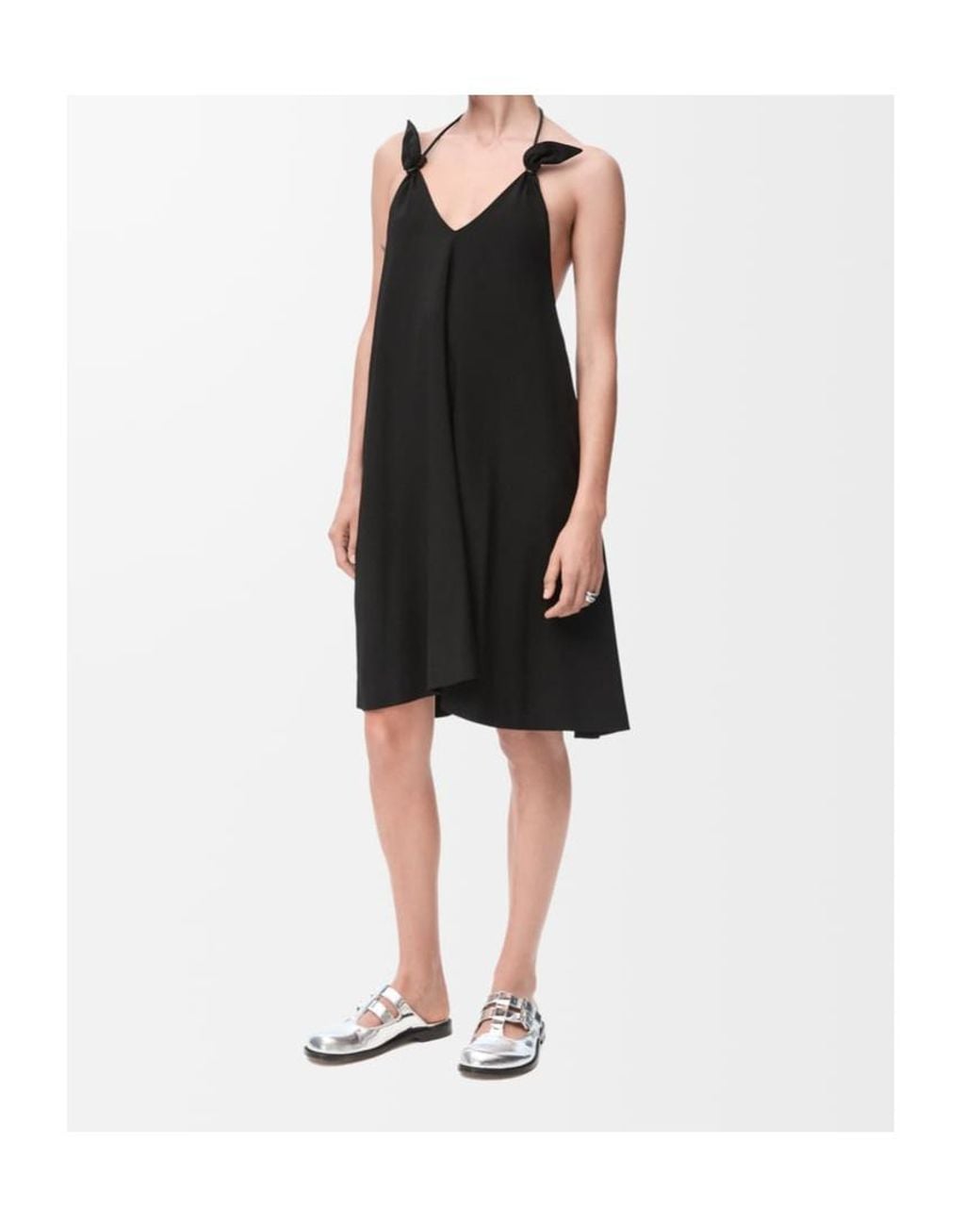 Loewe Black Flamenco Halterneck Mini Dress