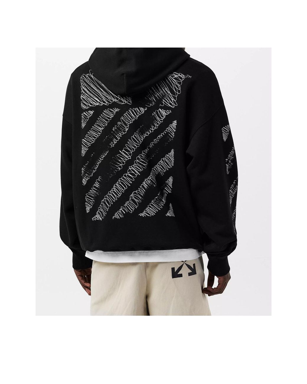 Off-White c/o Virgil Abloh Blue Scrib Diag Over-The-Head Hoodie for men