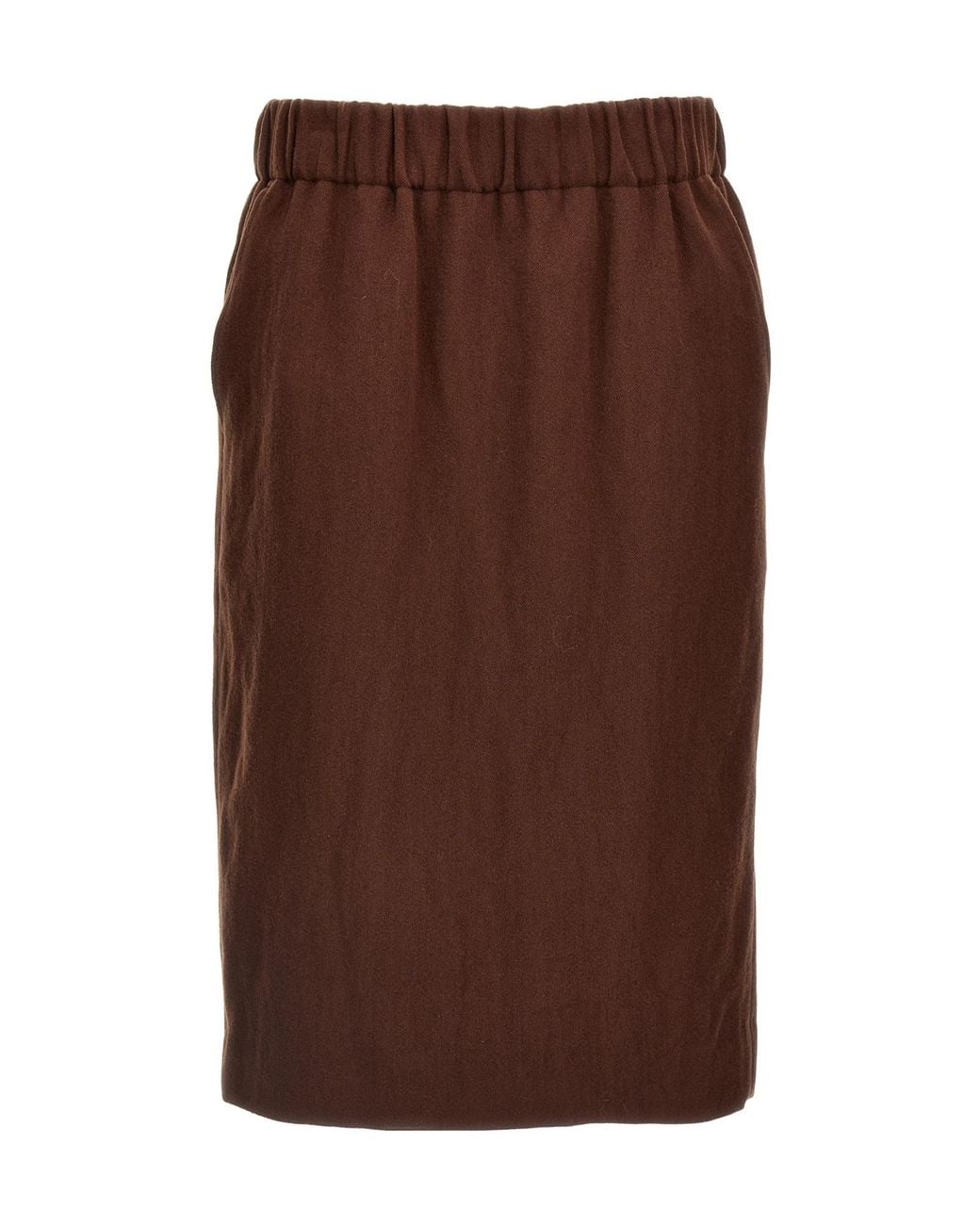 Dries Van Noten Brown Safya Elasticated Waist Skirt