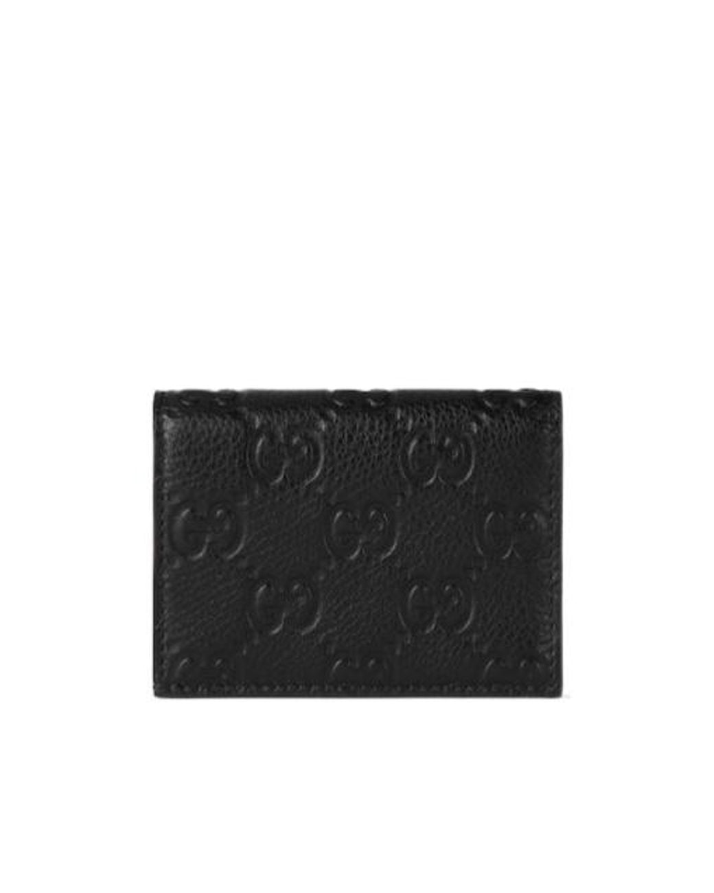 Gucci Black Gg Emblem Mini Wallet