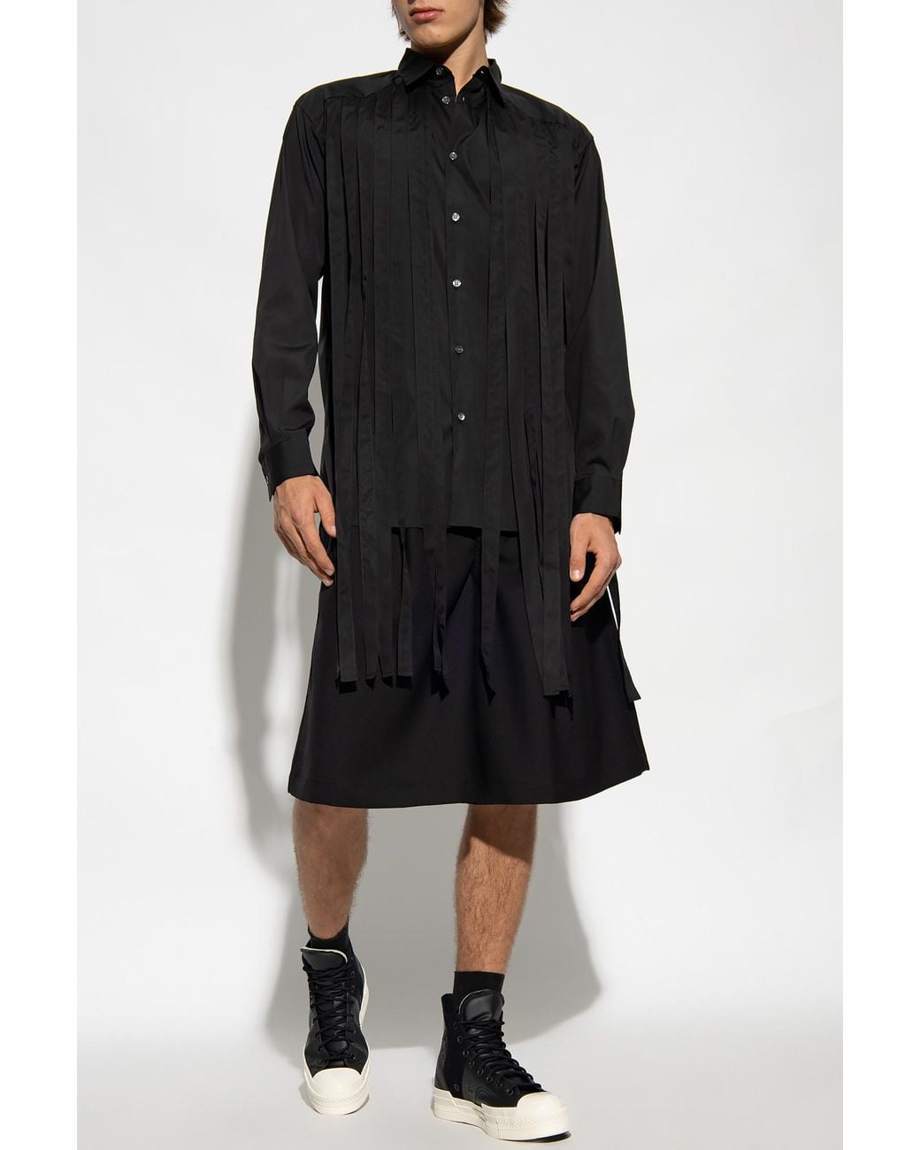 Comme des Garçons Black Long-Sleeve Shirt for men