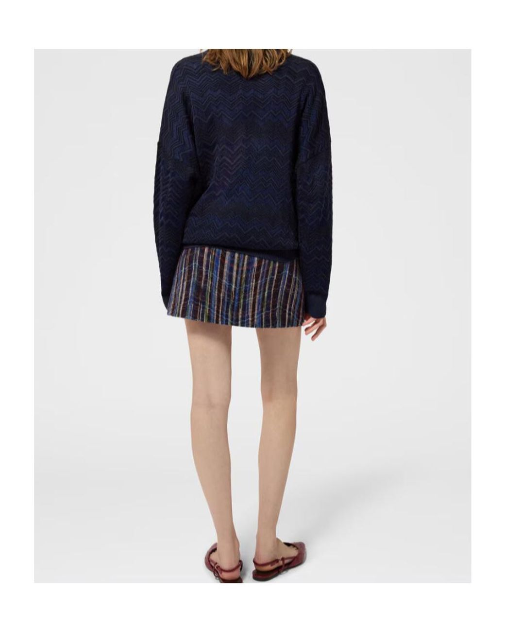 Missoni Blue Striped Mini Skirt
