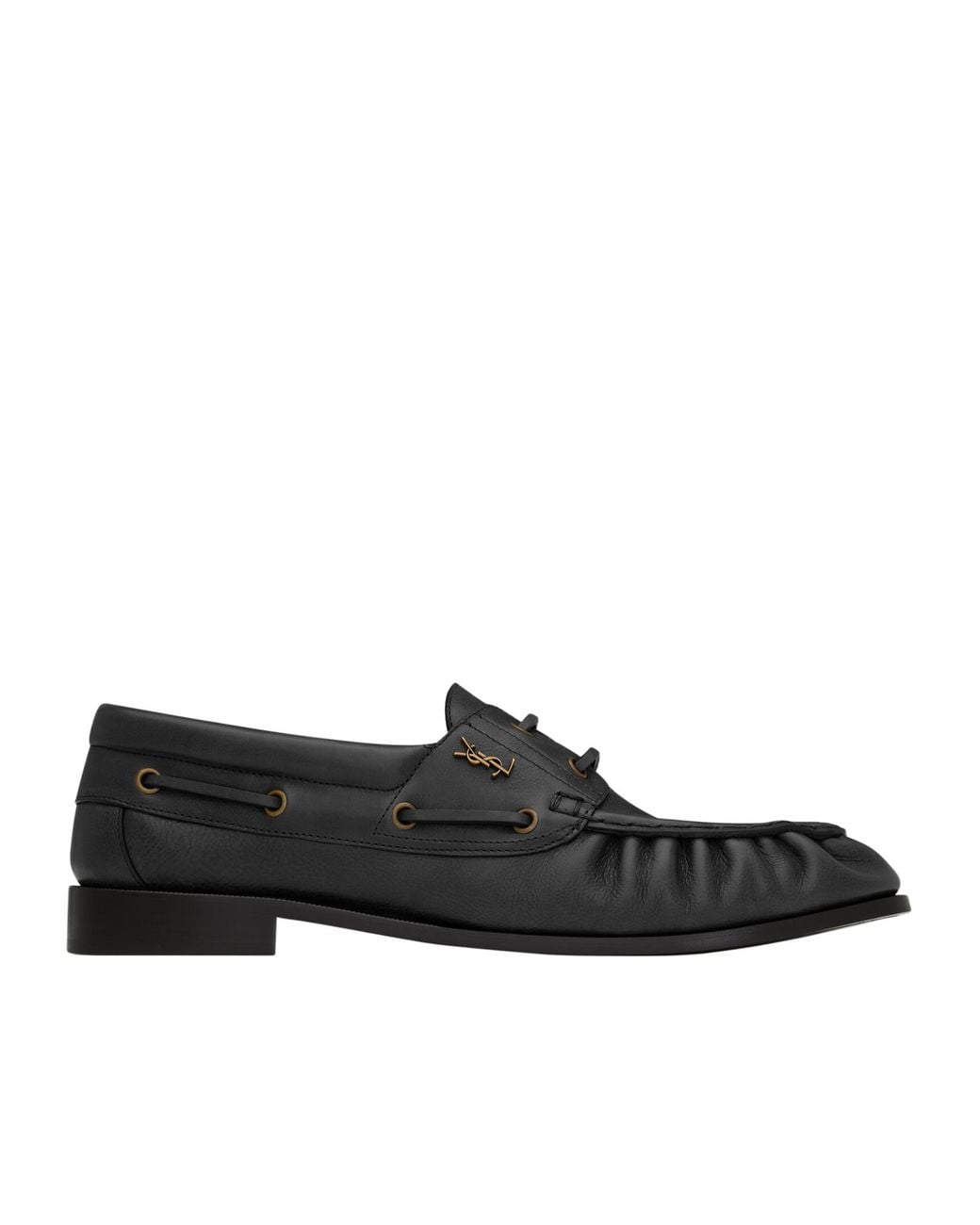 Saint Laurent Black Le Loafer Slip-On Flat Shoes for men