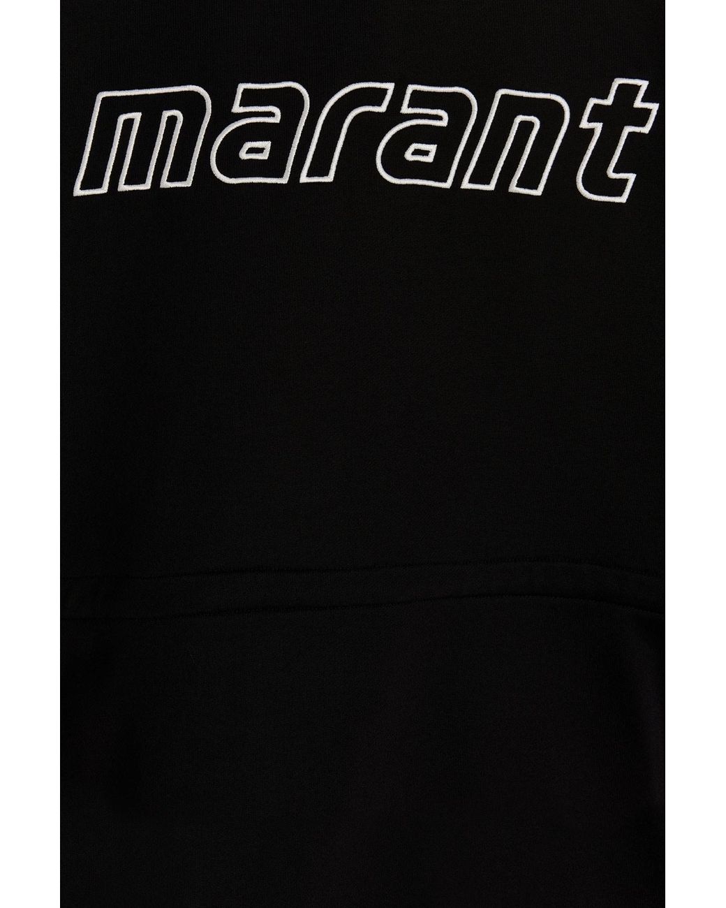 Isabel Marant Black Logo-Print Hooded Jacket