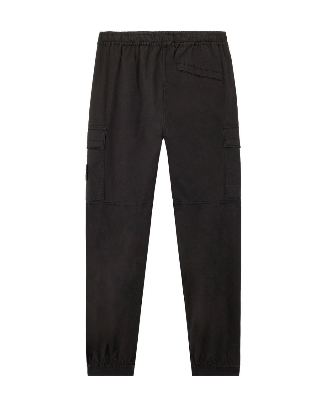 Stone Island Black Regular Tapered Fit Cargo Trousers for men
