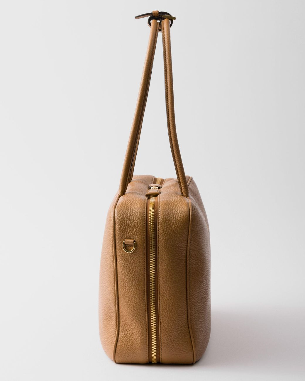 Prada Brown Zip-Up Top Handle Bag