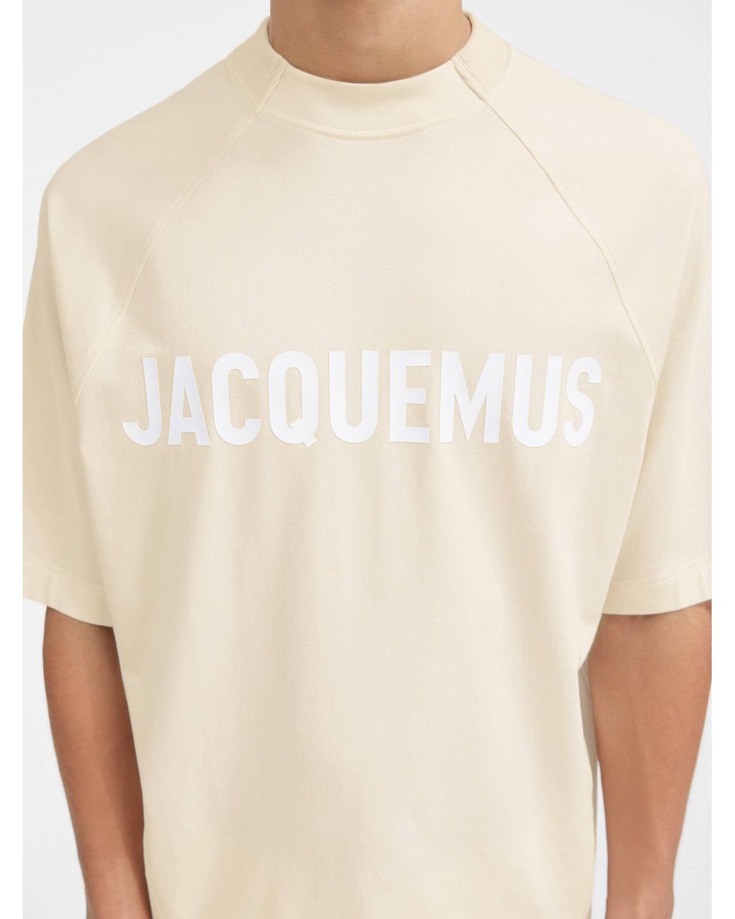 Jacquemus White Typo Crewneck T-Shirt for men