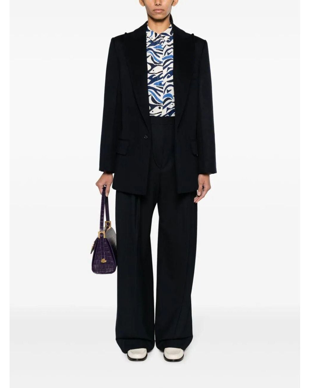 Victoria Beckham Black Straight Hem Blazer