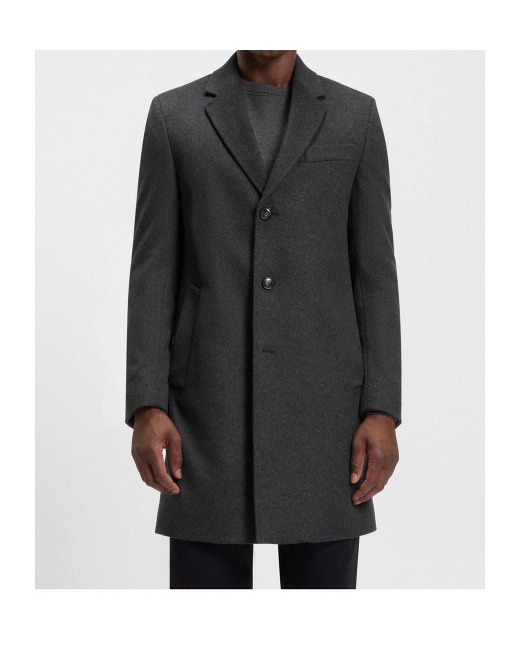 Boss Black Buttoned Coat for men