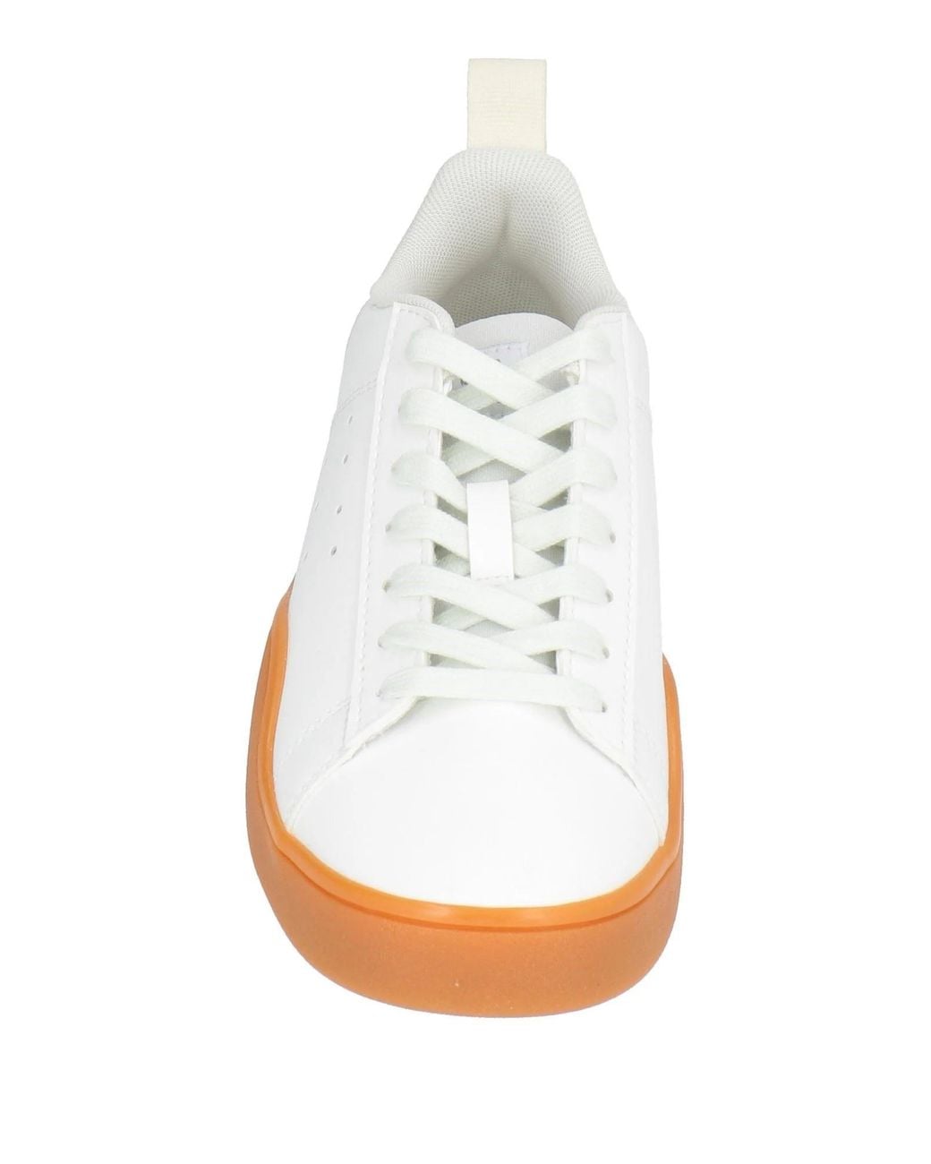 DIESEL White Minimalist Low-Top Sneakers