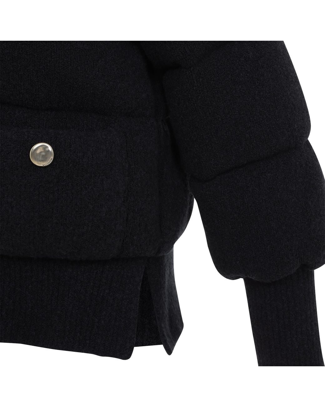 Moncler Blue Stand-Collar Quilted Down Jacket
