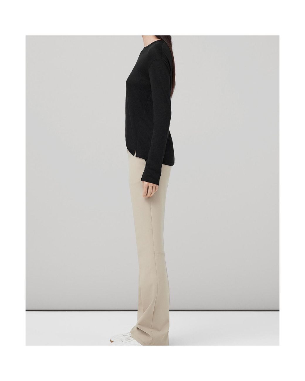 Rag & Bone Black Knitted Long-Sleeved T-Shirt