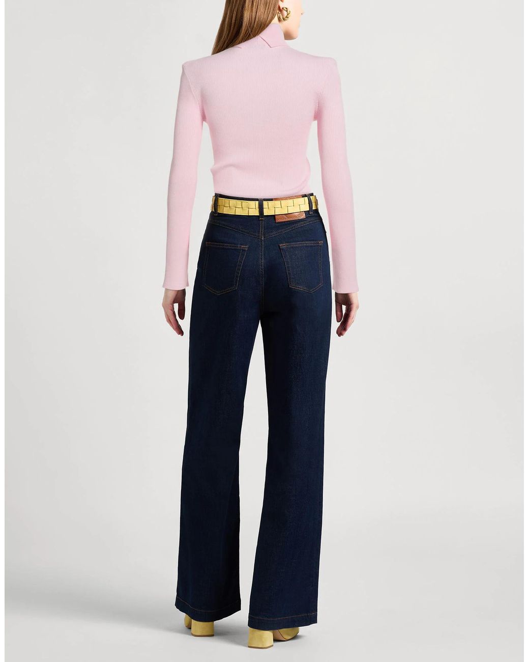 Burberry Pink Minimalist Solid Long-Sleeve Knit