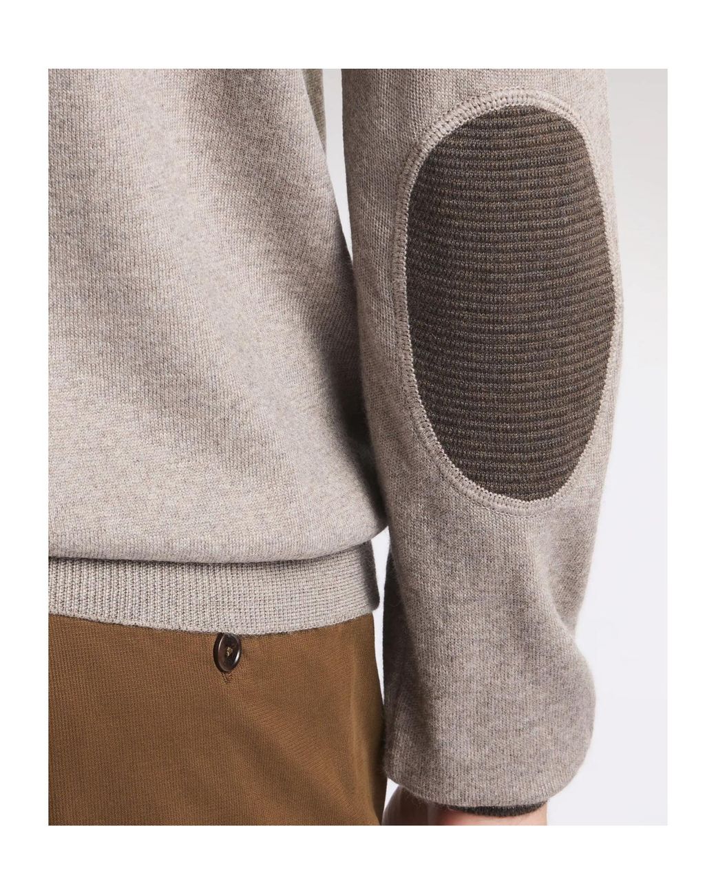 Fay Gray Elbow-Patch Crewneck Jumper for men
