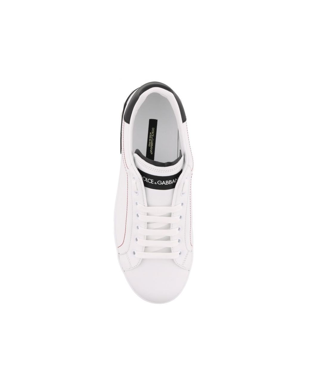 Dolce & Gabbana White Portofino Lace-Up Sneakers for men